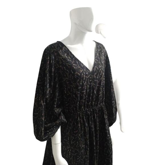 Ava & Viv Women's Size 1X Floral Puff sleeve Ribbed Casual Feminine Boho Dress‎ - Picture 8 of 11